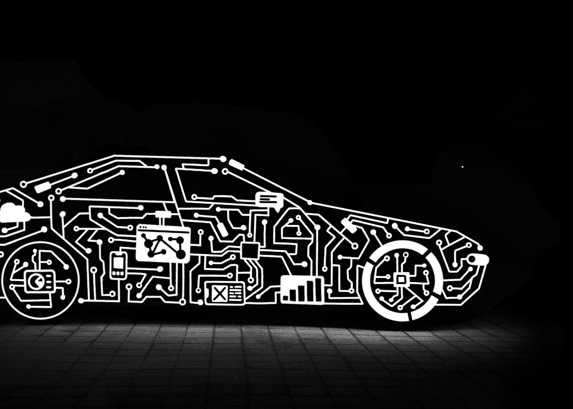 hightech car illustration
