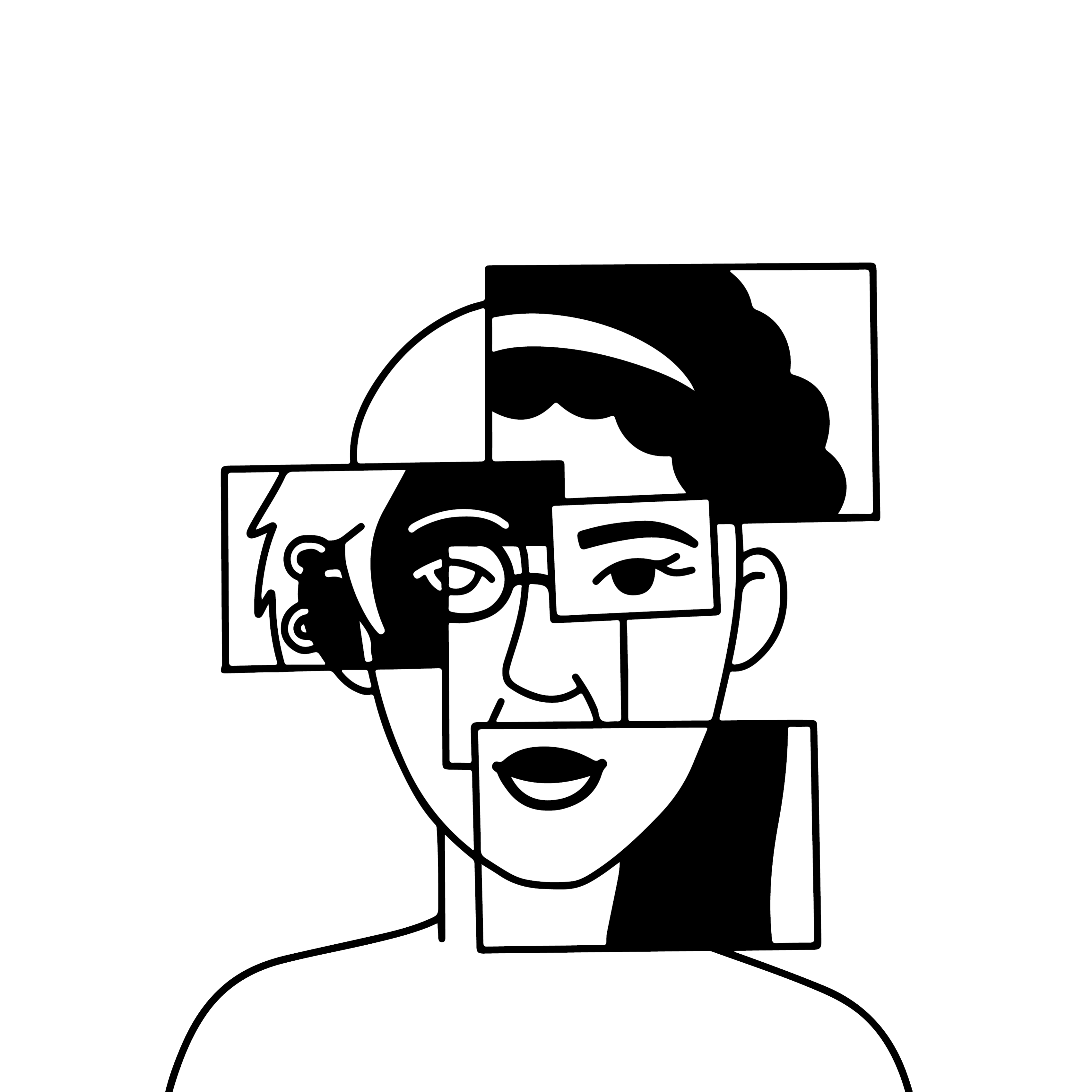 illustration of an ai person